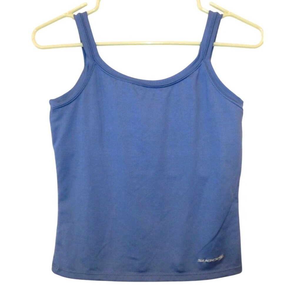 Sugoi Women Size M Medium Steel Blue Athletic Tank Top Shirt Shelf Bra Cycling